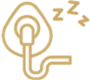 Sleeping patient icon with "zzz" text, representing sedation dentistry services.