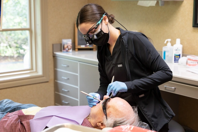 Root canal therapy treatment in a modern dental office